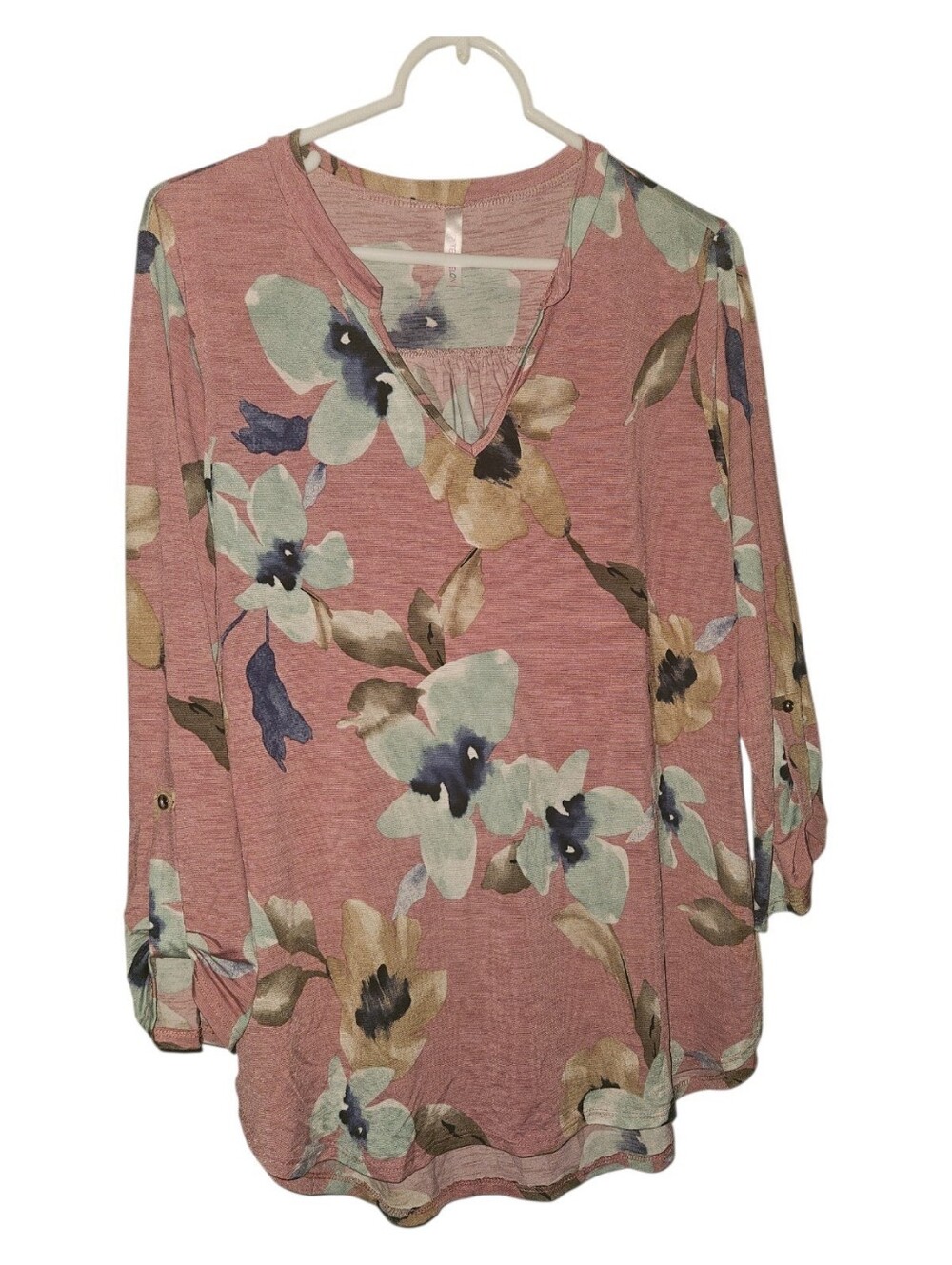 L Watermelon Floral Blouse